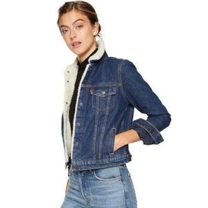 Levi's Denim Trucker Jacket with Sherpa- XS